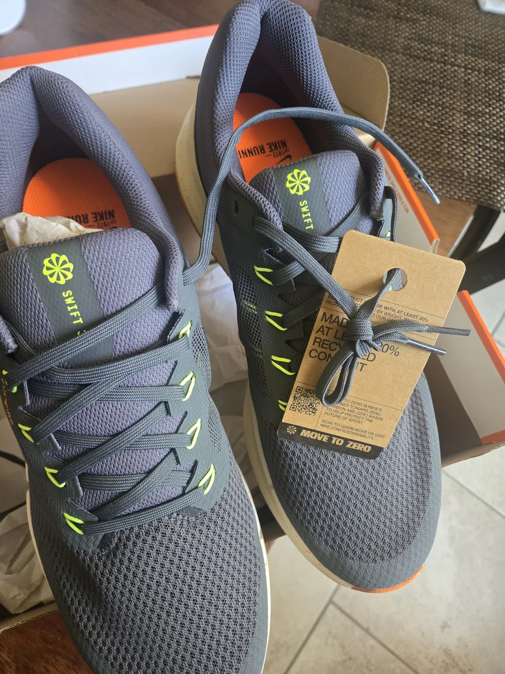 Nike Grey Running Shoes with Speckled Cream Sole